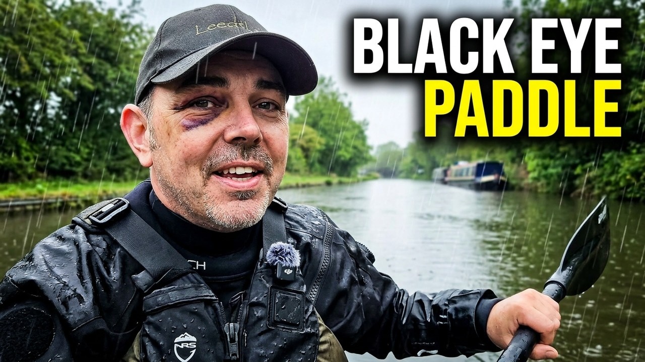 Kayaking and Chatting Leeds Liverpool Canal with a black eye!