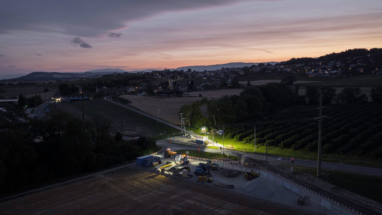 SWISS-FLY - MBC - Renouvellement de la voie entre Bussy-Chardonney et Yens - Travaux ferroviaires