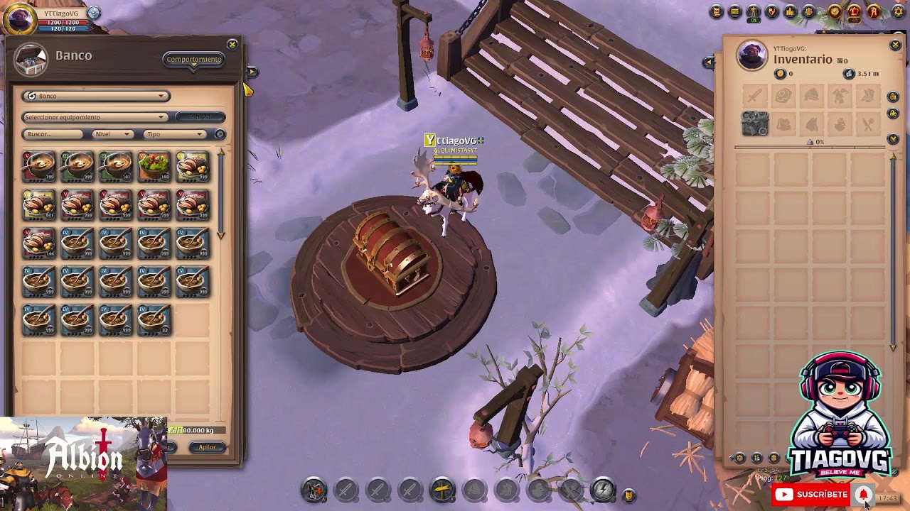 CULTIVOS / CRIANZA / TRANSPORTE / COCINA / ALBION ONLINE