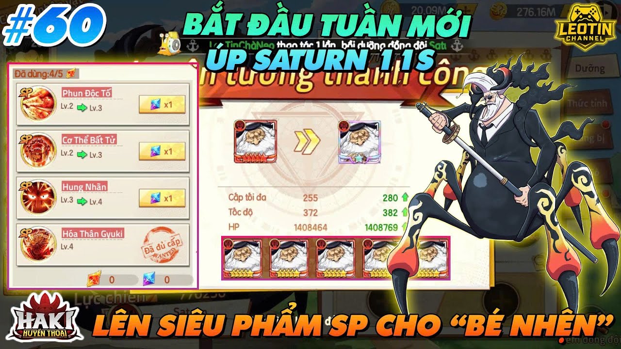 HAKI HUYỀN THOẠI - #60 LÊN THÔI NÀO - SATURN 11S NÂNG SKILL SP XEM THỬ ĐỘI HÌNH RA SAO