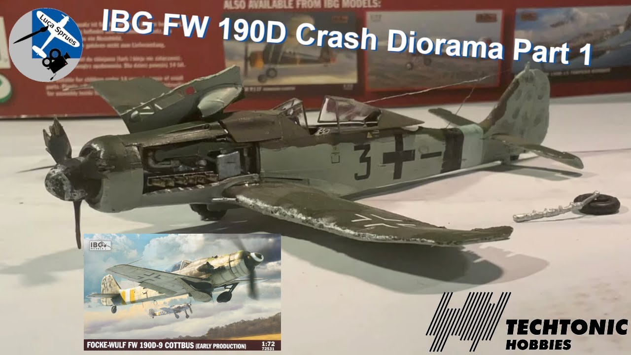 IBG 1/72 Scale Focke-Wulf FW 190 D-9 River Crash Diorama - Part One Building The Plane…