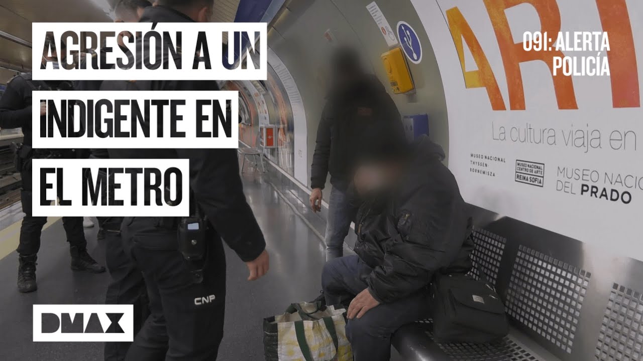 Violencia en el metro: dos jóvenes agreden a un indigente en pleno vagón | 091: Alerta policía
