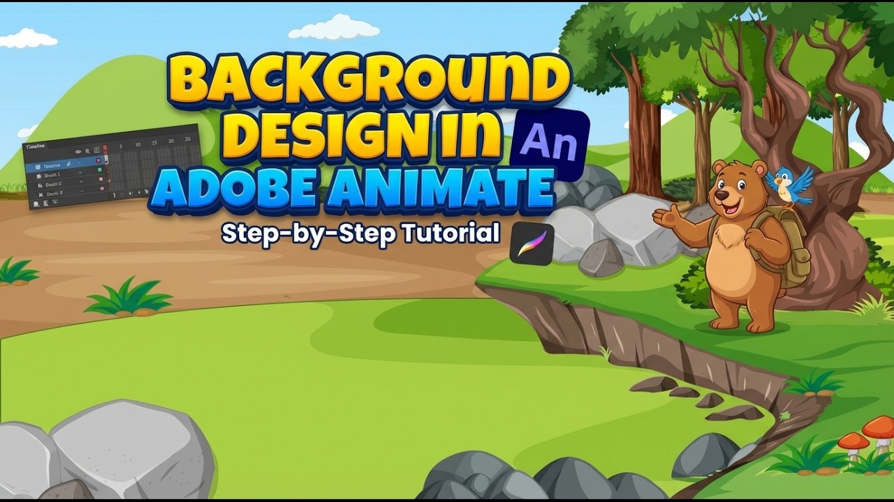 Want to create stunning cartoon backgrounds in Adobe Animate?