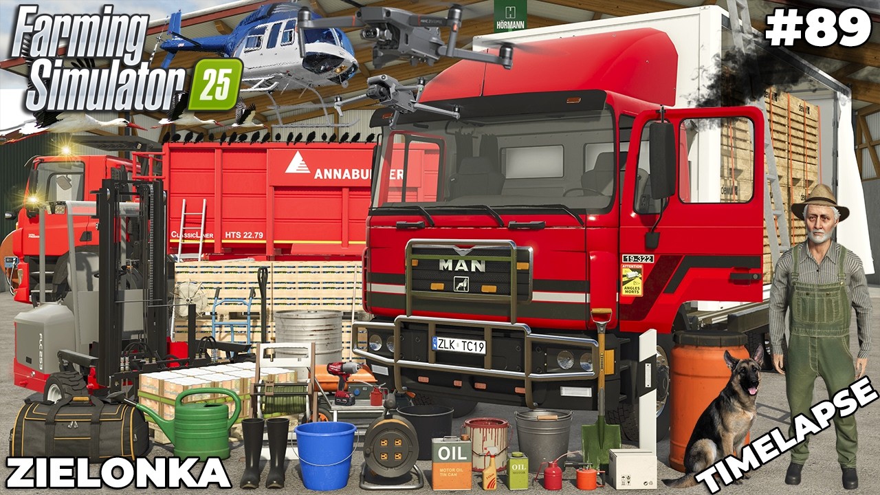 WE BOUGHT A PALFINGER FORKLIFT FOR THE MAN TRUCK! 🚛📦 | ZIELONKA | Farming Simulator 25 | EP 89