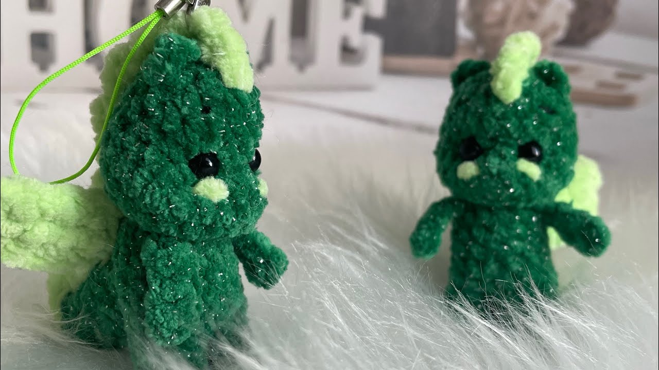 Дракошка крючком, связать дракона брелок крючком . Игрушки крючком . Символ года