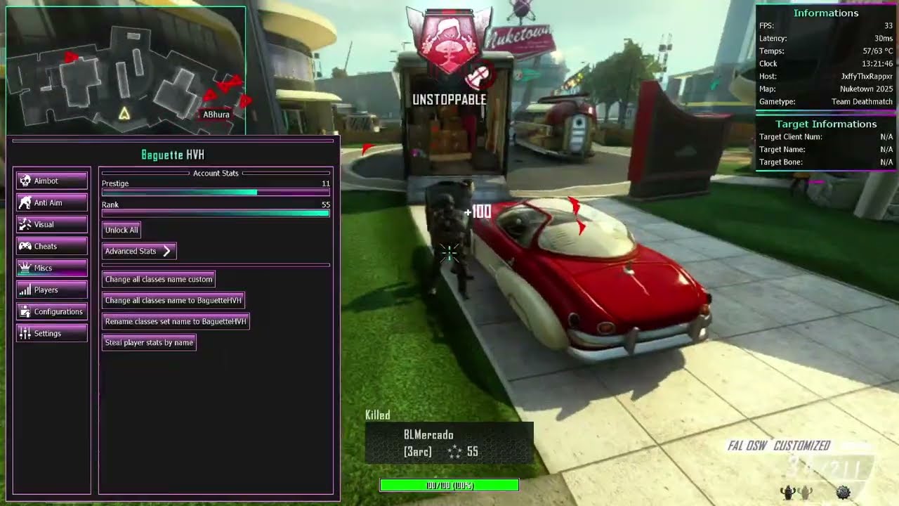 [PS3/BO2] Baguette HVH V2 Non Host By Zeam | CFW-HEN SPRX MOD MENU Showcase