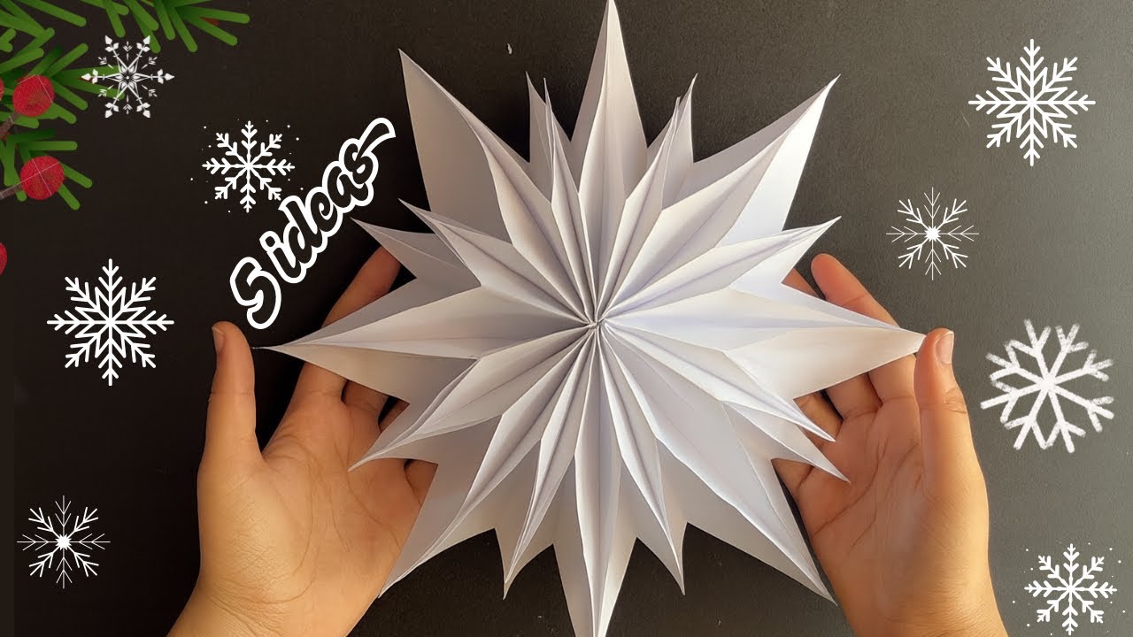3D paper STAR / CHRISTMAS CRAFTS DIY / how to make paper snowflakes #christmas #papercrafts #diy