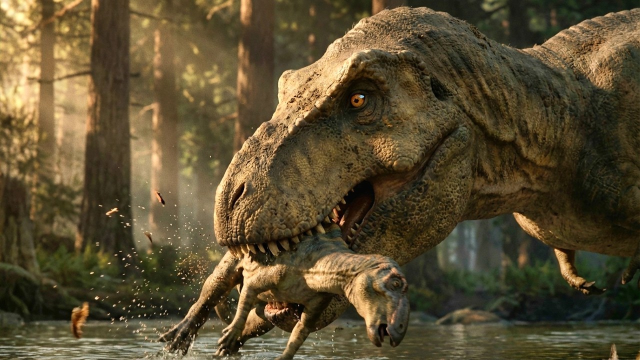 Tyrannosaurus Rex River Ambush | Survival in the Wild #wildlife
