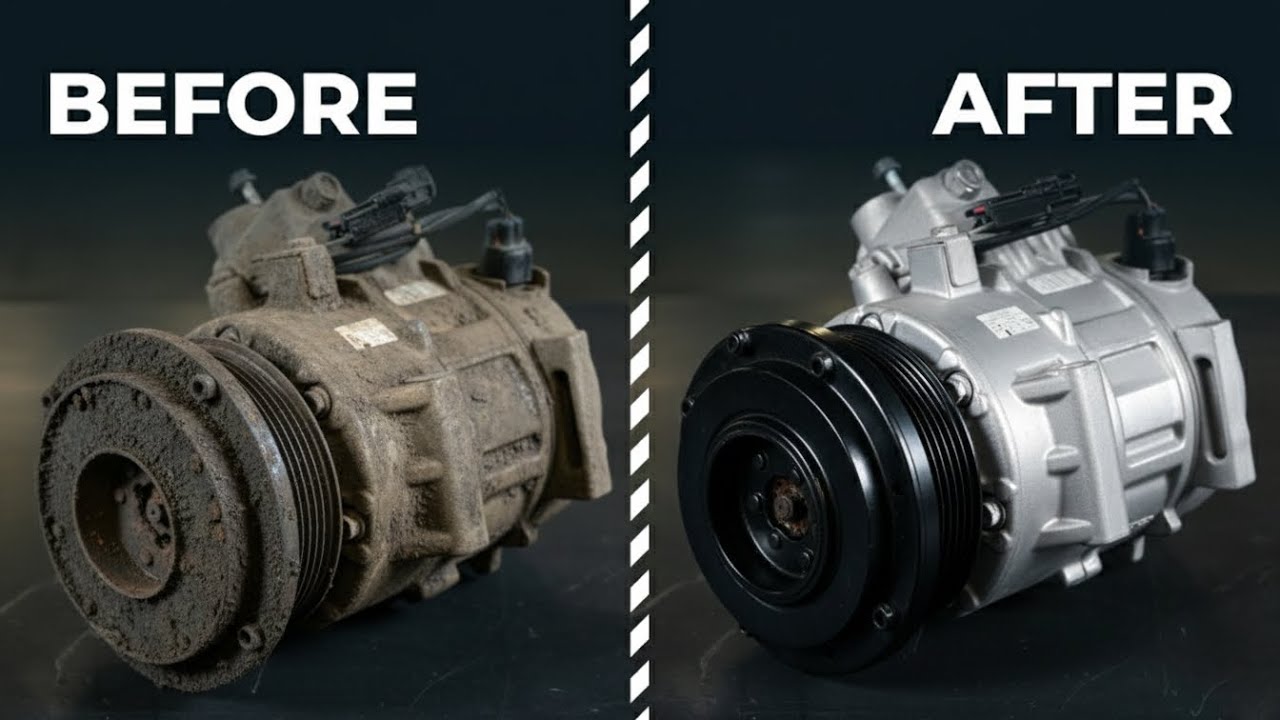 DIY Guide Restoring Your Car,s AC Compressor #carrepair 