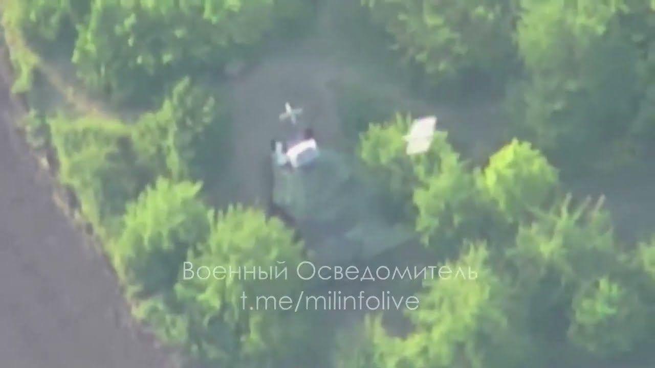 Ukrainian anti drone system (Bukovel AD.) gets taken out by a drone.
