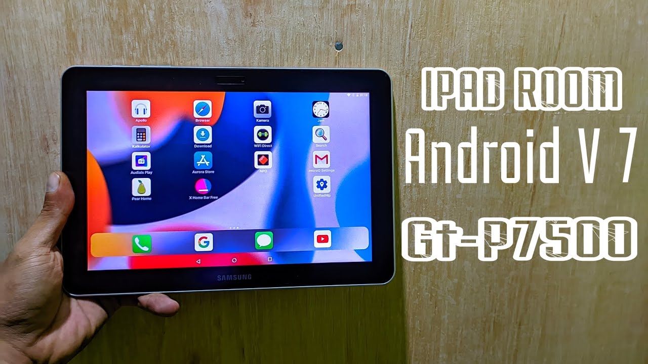 IPAD room‼️Android V 7 nougat Samsung GALAXY GT-P7500 