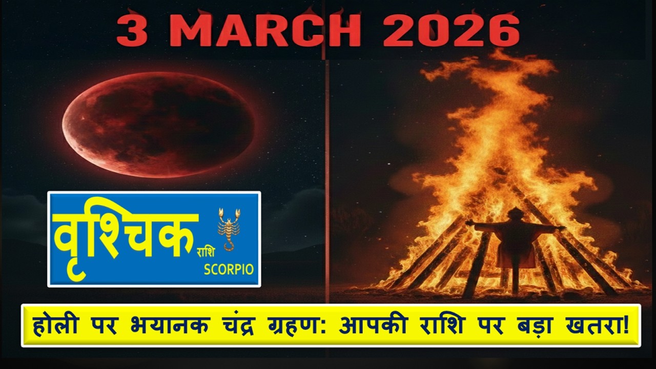 वृश्चिक राशि: होली पर ग्रहण का कहर! 🦂 छिपे हुए राज आएंगे सामने | Scorpio Horoscope 2026