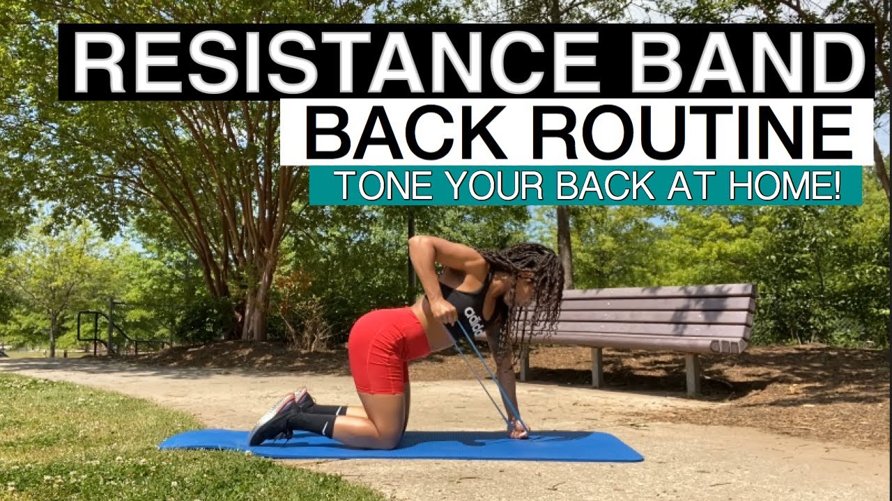 BURN BACK FAT | MINI RESISTANCE BAND BACK WORKOUT TO TONE YOUR BACK || GET HOUR GLASS FIGURE AT HOME
