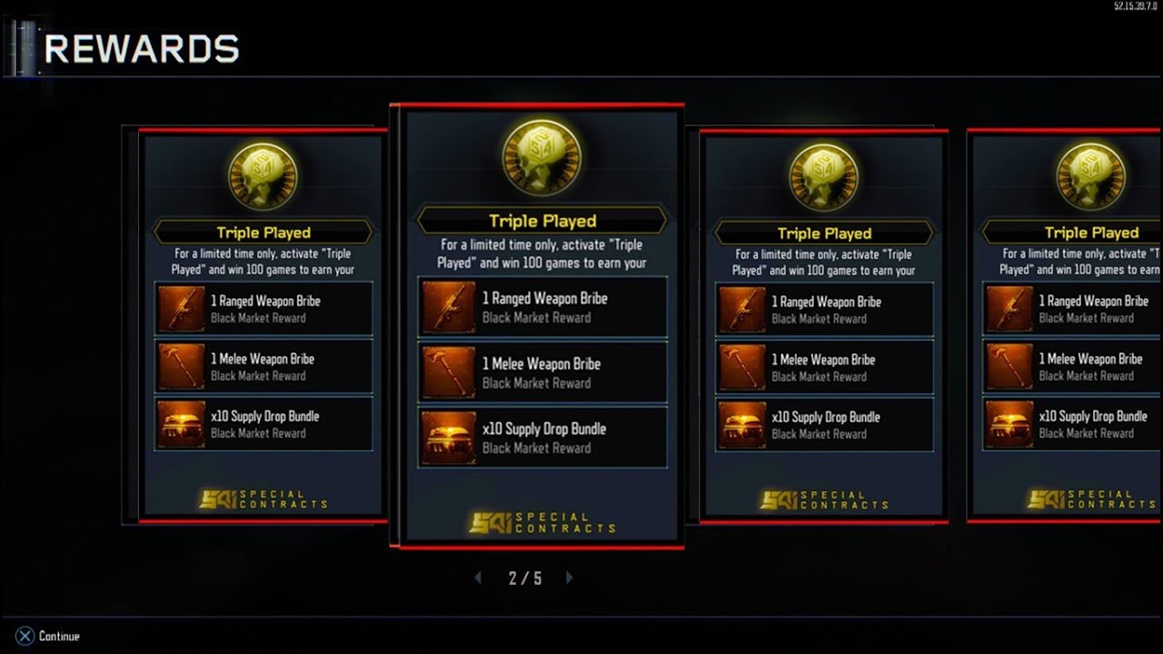 OPENING 5 TRIPLE PLAY WEAPON BRIBES AT ONCE!