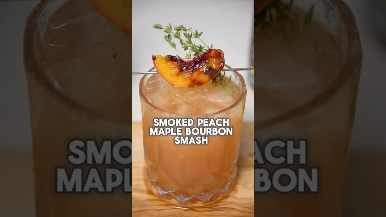 Smoked Peach Maple Bourbon Smash