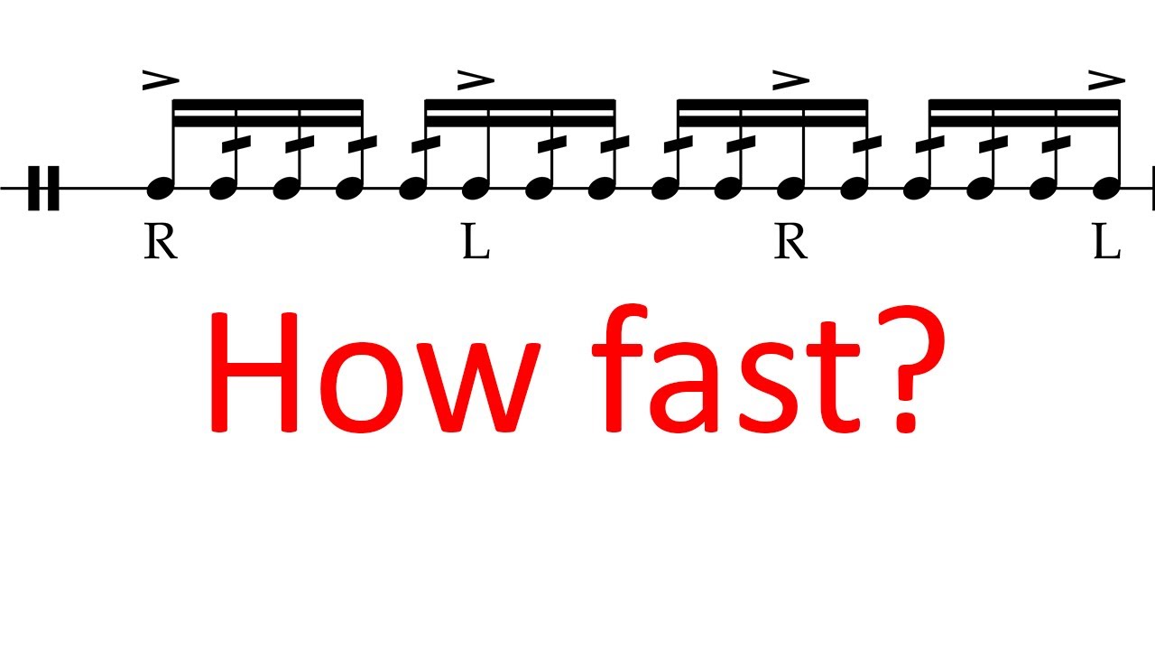 How fast can you play 16th grid with diddles on taps?