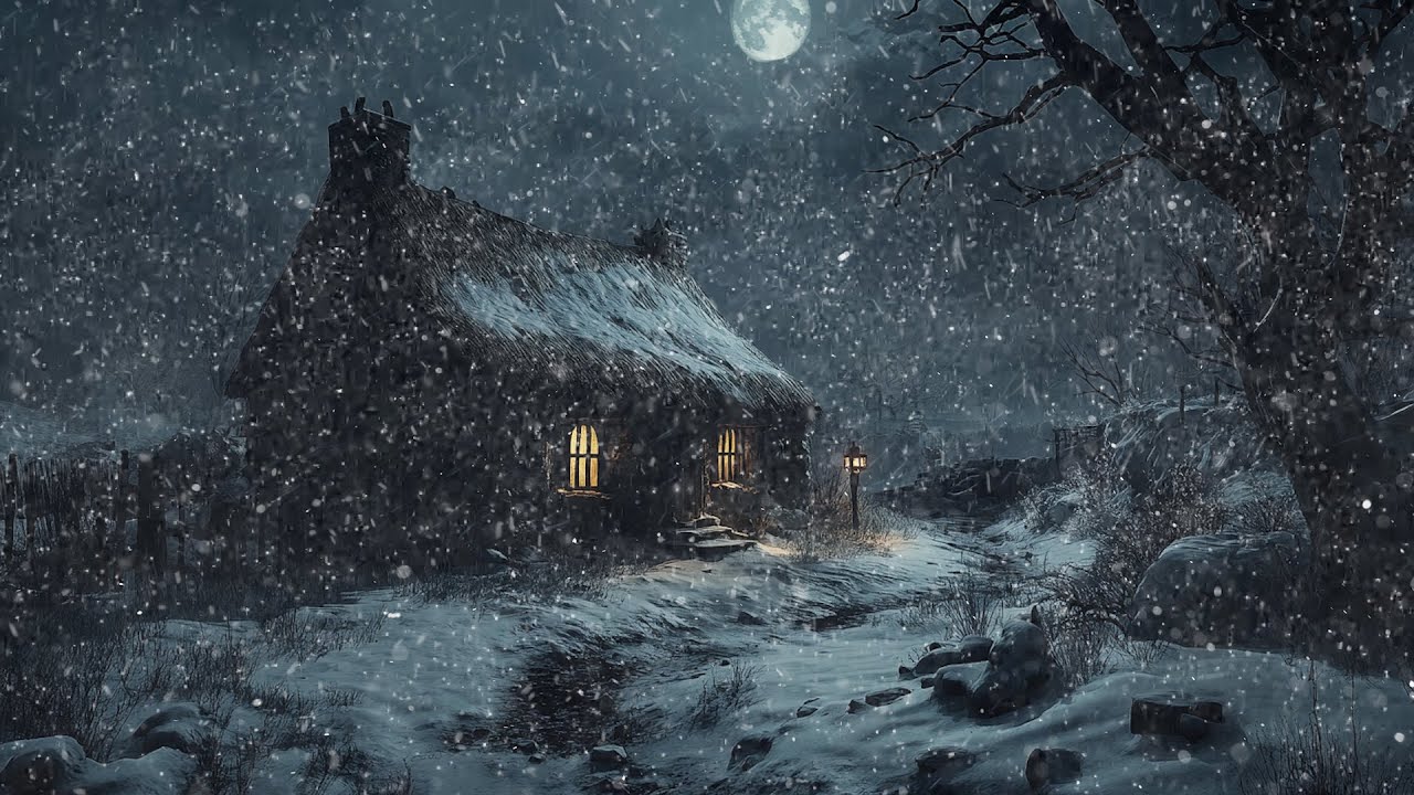 Ultimate Snowstorm Ambience: Heavy Snowfall & Howling Wind Outside a Cozy Cabin for Deep Focus ❄️🌬️