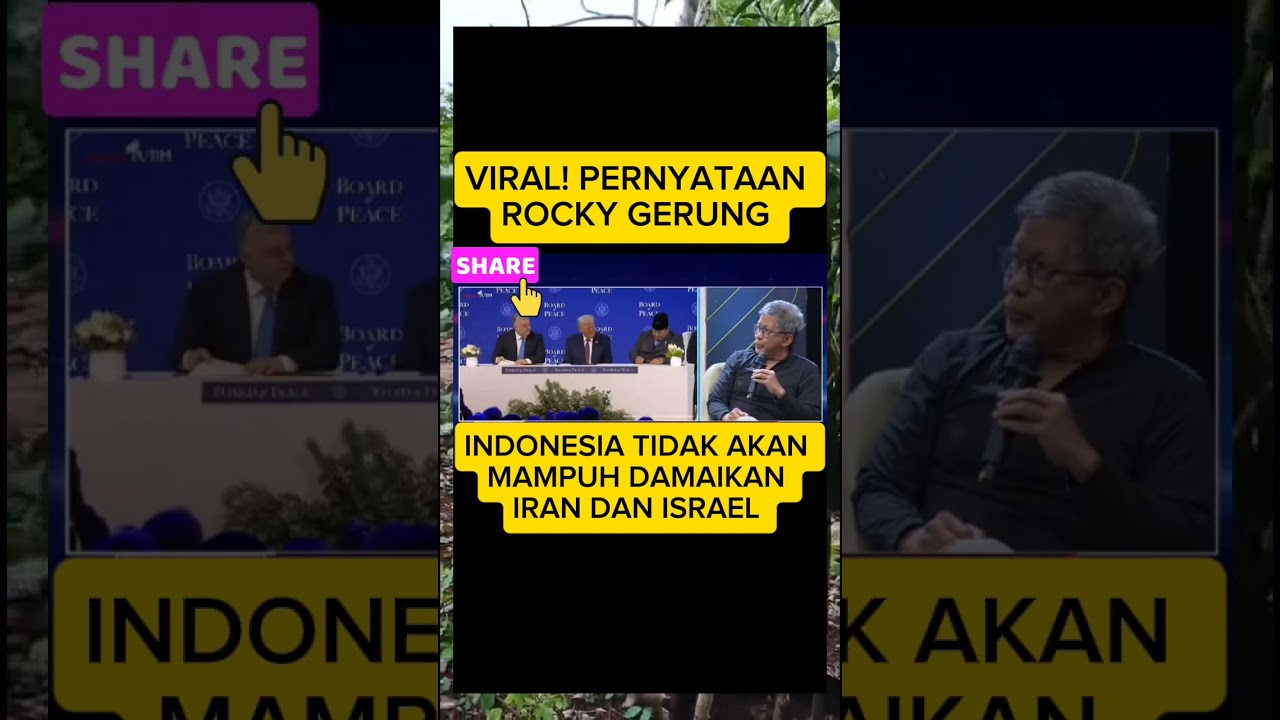 VIRAL! KATA ROCKY BAGI TRAM POLITIK ADALAH MAINAN#feedshorts #politics #palestine #viral #trending