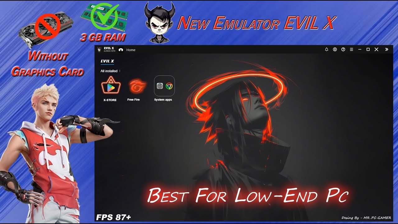 NEW EMULATOR 𝙀𝙑𝙄𝙇 𝙓 || BEST FOR LOW-END PC || #emuladorfreefire#freefire #emuladorbluestacks