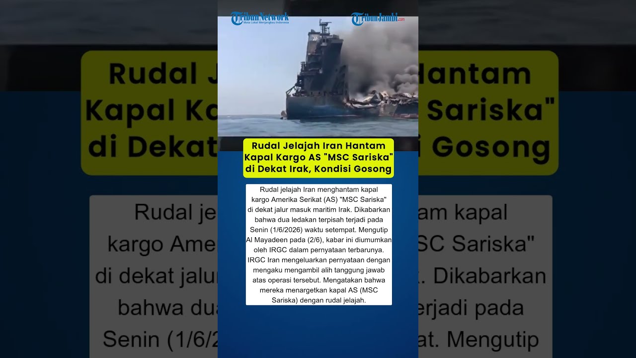 Rudal Jelajah Iran Hantam Kapal Kargo AS 