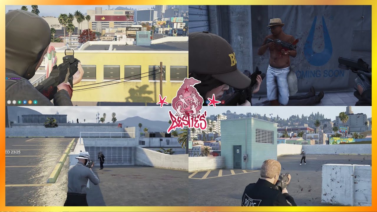 Besties vs Cops // Bank Truck Near Gallery (Multi POVs) | NoPixel 4.0 GTA RP