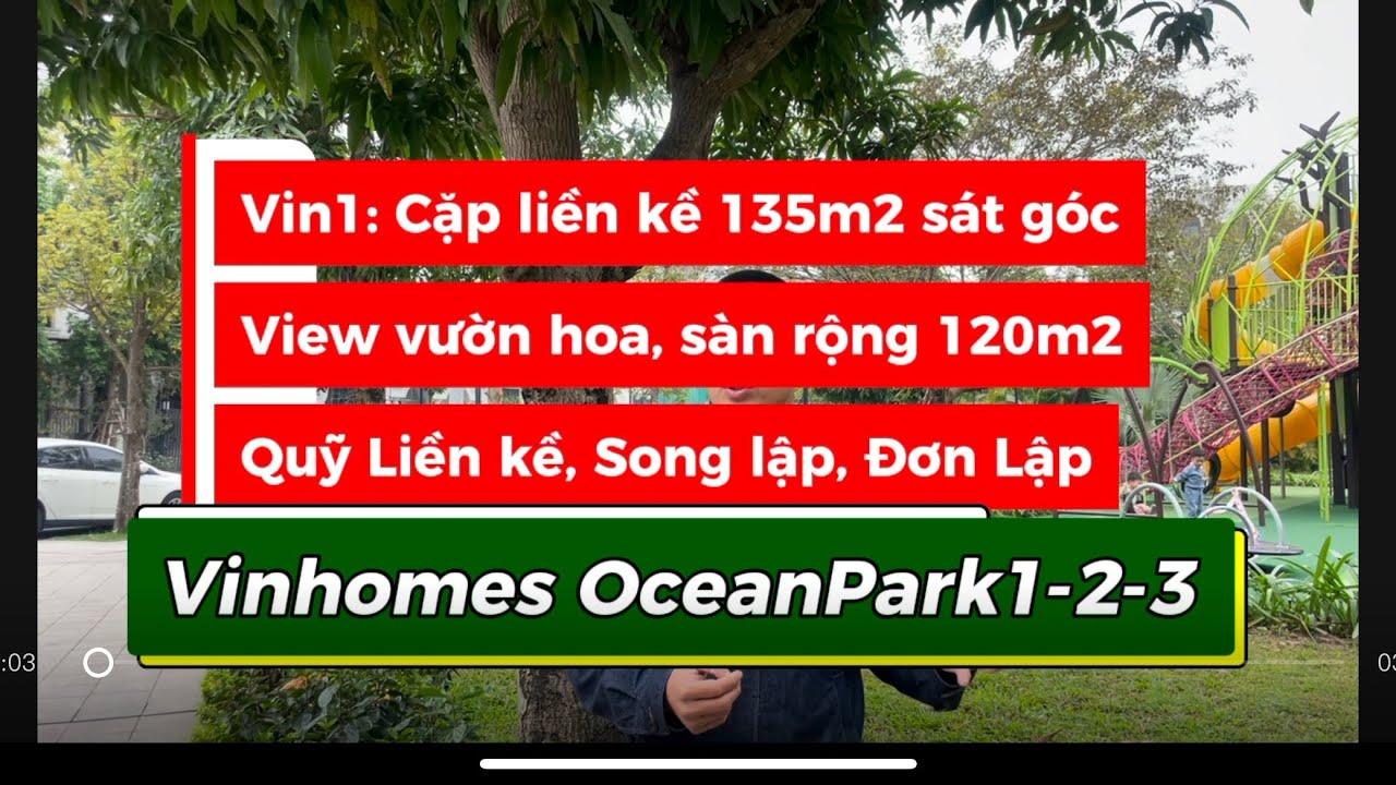 Vin1 Cặp liền kề Sao Biển 135m2 xây 5 tầng view vườn hoa. LH: 0982.535.729 ạ