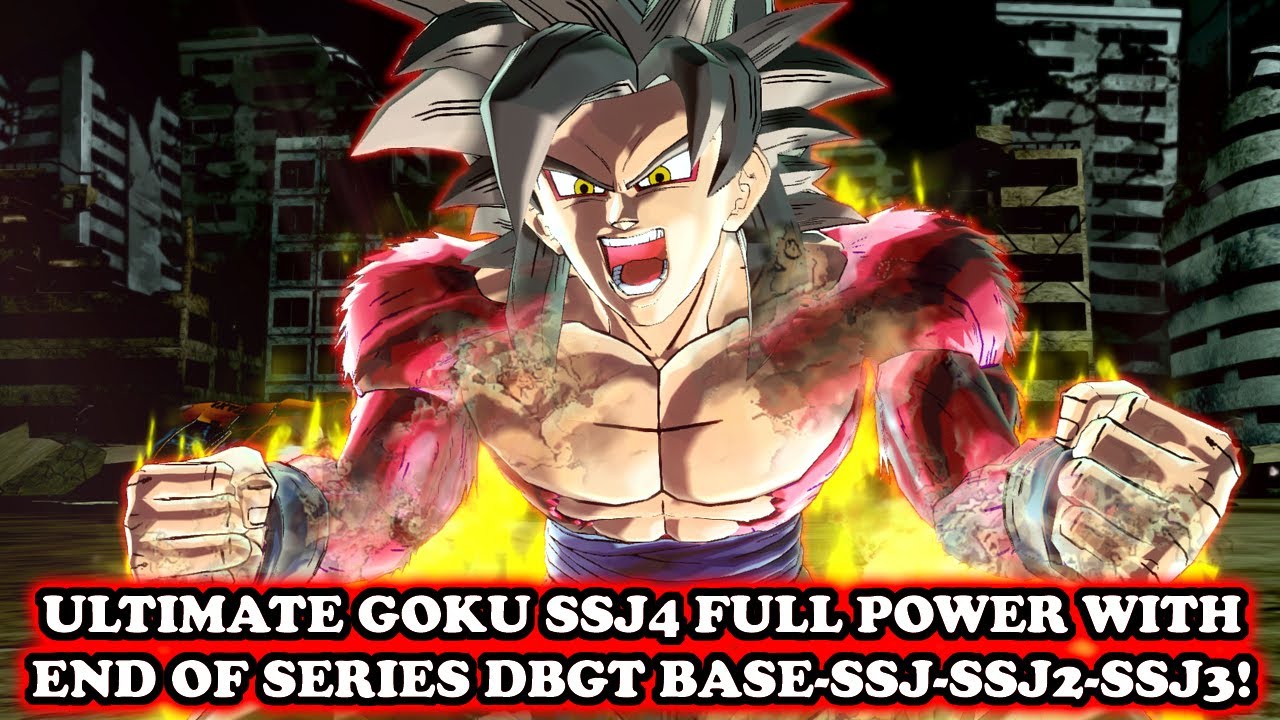 NEW FREE Ultimate Goku SSJ4 Full Power [END OF SERIES with Kid Goku Base-SSJ-2-3]! DB XV2 Mods