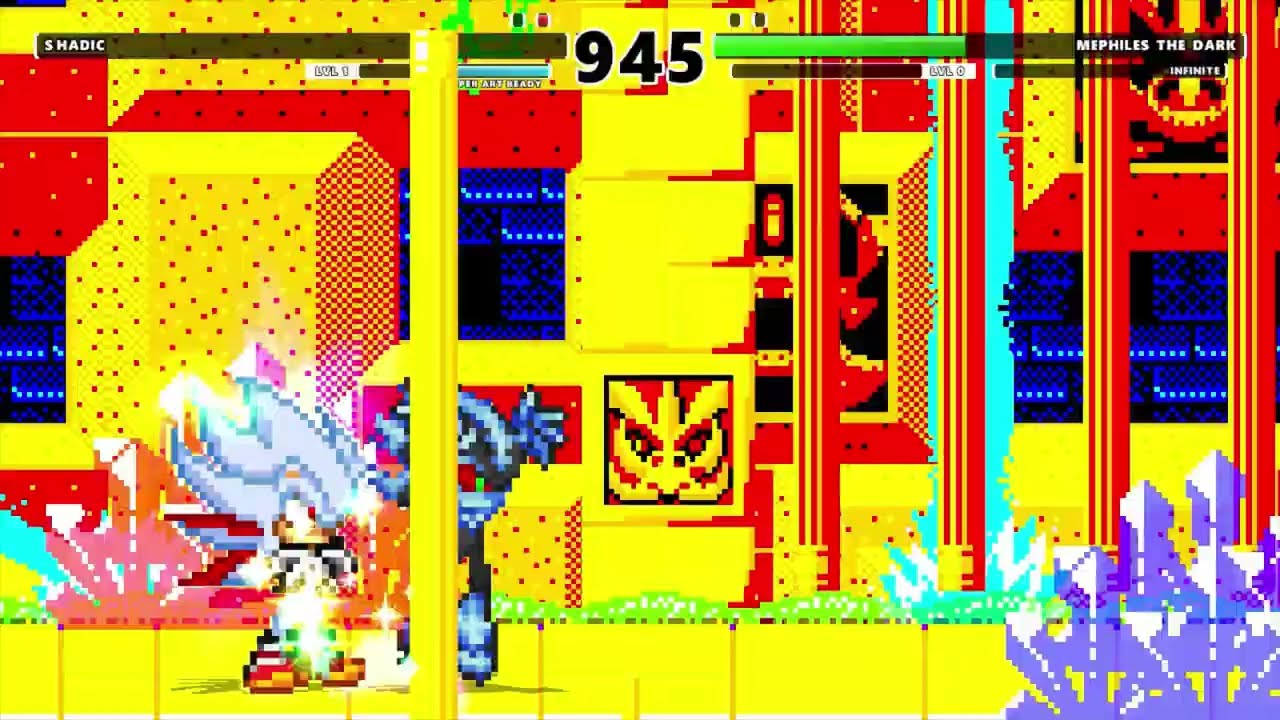 Shadic vs Mephiles and Infinite (Mugen)