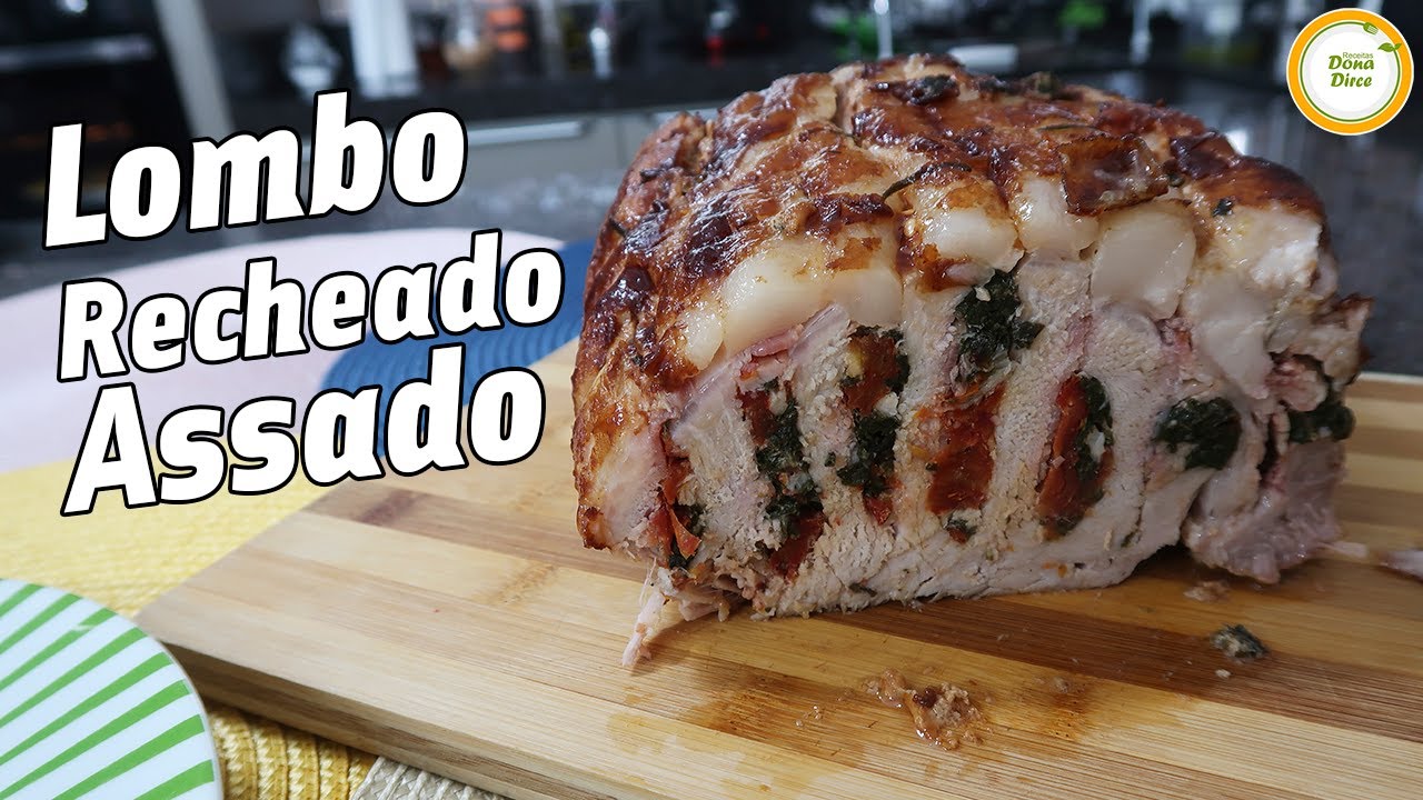 FAZENDO RECEITA PARA O DIA DOS PAIS | LOMBO RECHEADO ASSADO | CARNE DE PORCO ASSADA E RECHEADA #866