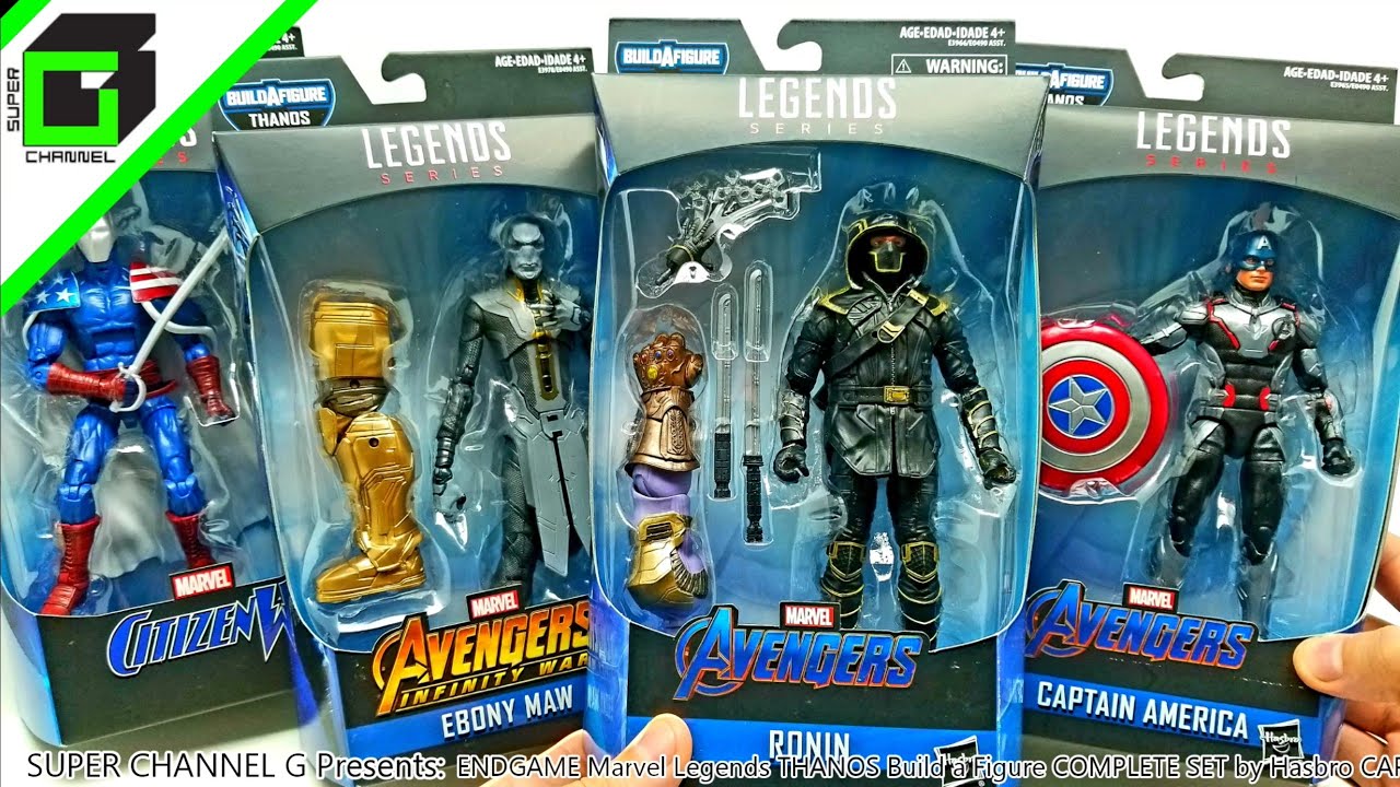 Avengers ENDGAME Marvel Legends THANOS Build a Figure COMPLETE SET by Hasbro, CAPTAIN AMERICA, RONIN