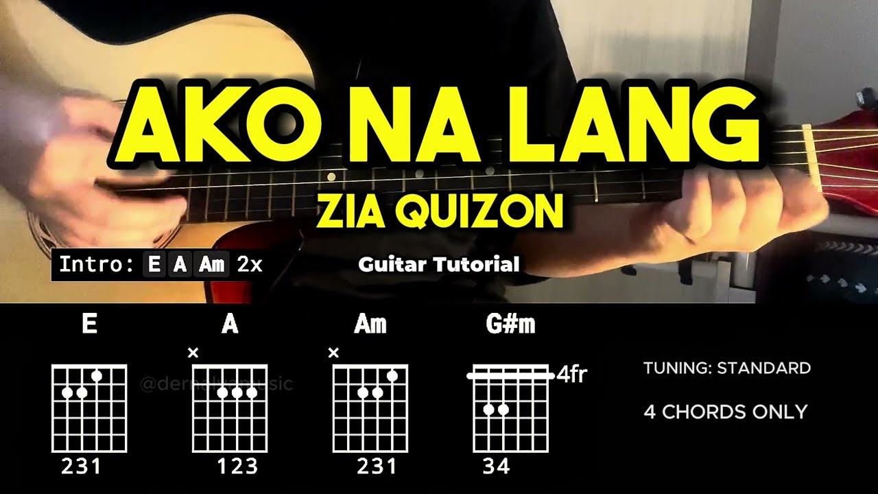 Ako Na Lang - Zia Quizon | Easy Guitar Chords Tutorial For Beginners (CHORDS & LYRICS)