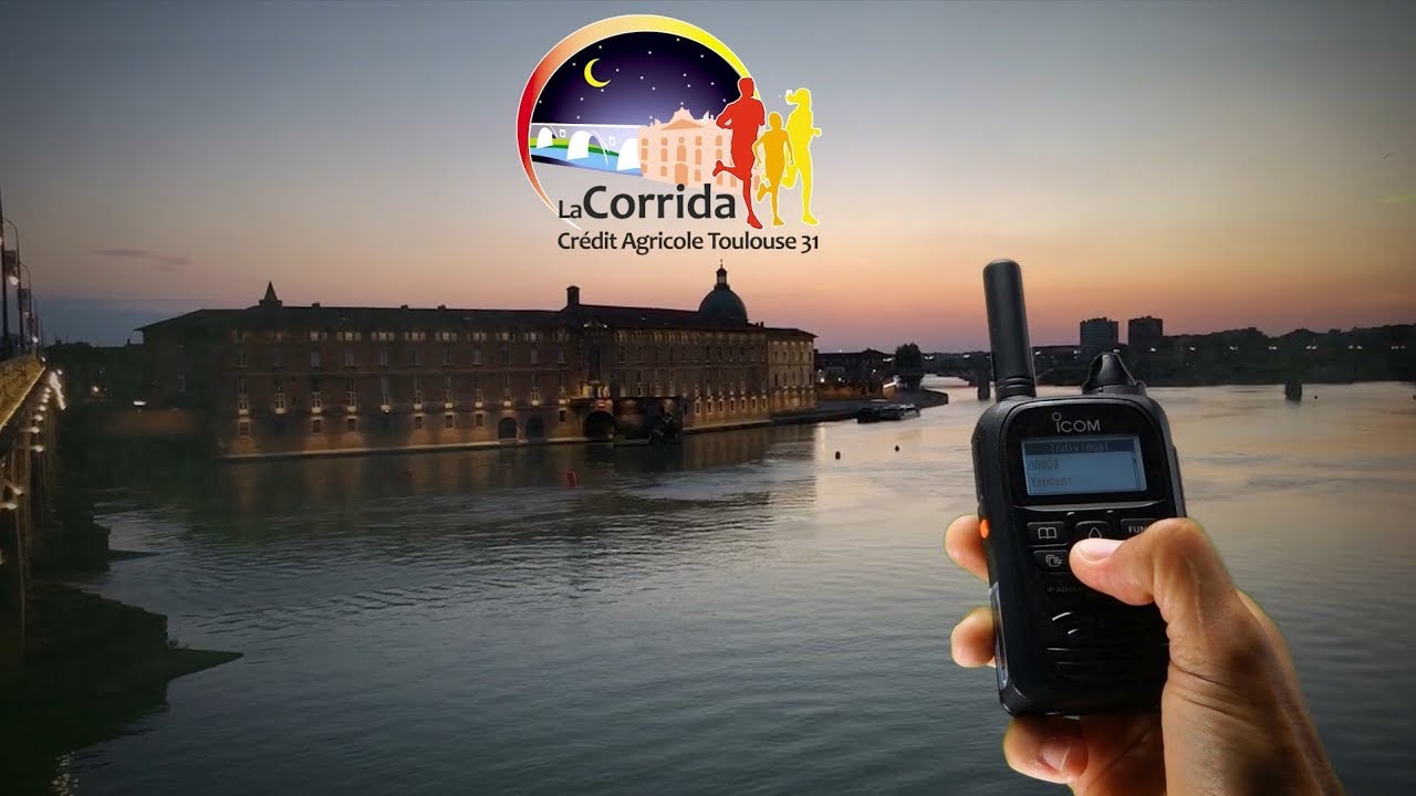 Corrida pédestre de Toulouse. Radio LTE ICOM comme moyen de communication.