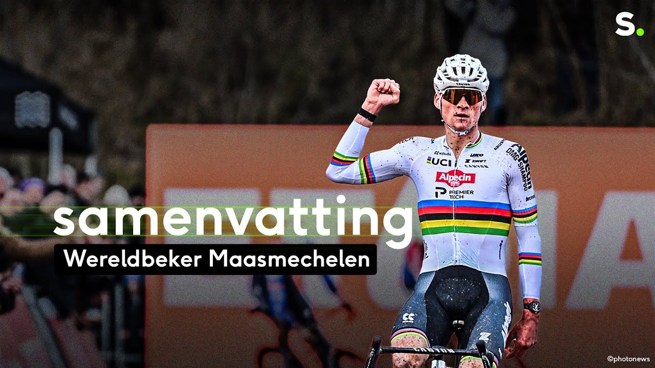 Zelfs lekke banden kunnen hem niet afstoppen: Van der Poel triomfeert na inhaalrace in Maasmechelen