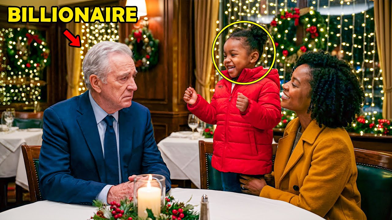 Sad Old Man Sits Alone on Christmas Eve, Until a Single Mom and Her Daughter Walk In…