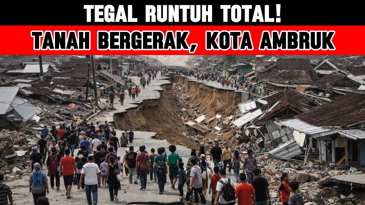 TEGAL RUNTUH TOTAL! Pergeseran Lempeng Tanah Porak-Porandakan Kota, Puluhan Nyawa Melayang