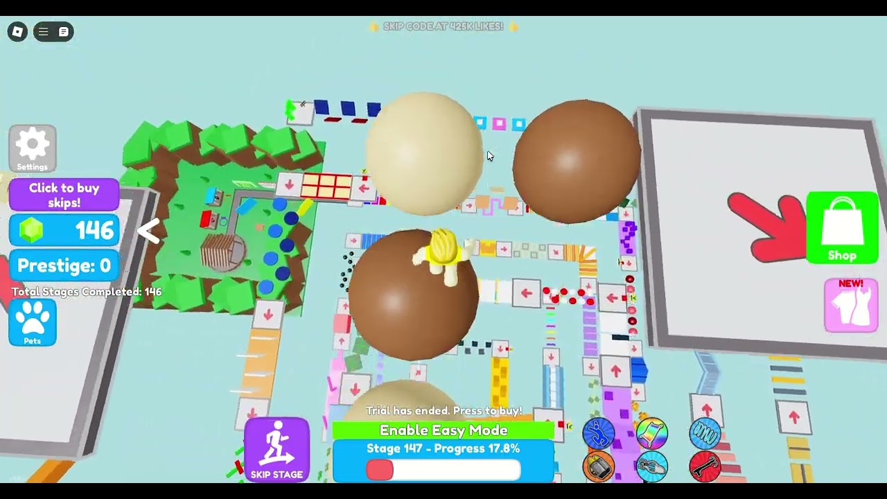 Mega Easy Obby 🌟 825 Stages! (Part 1)