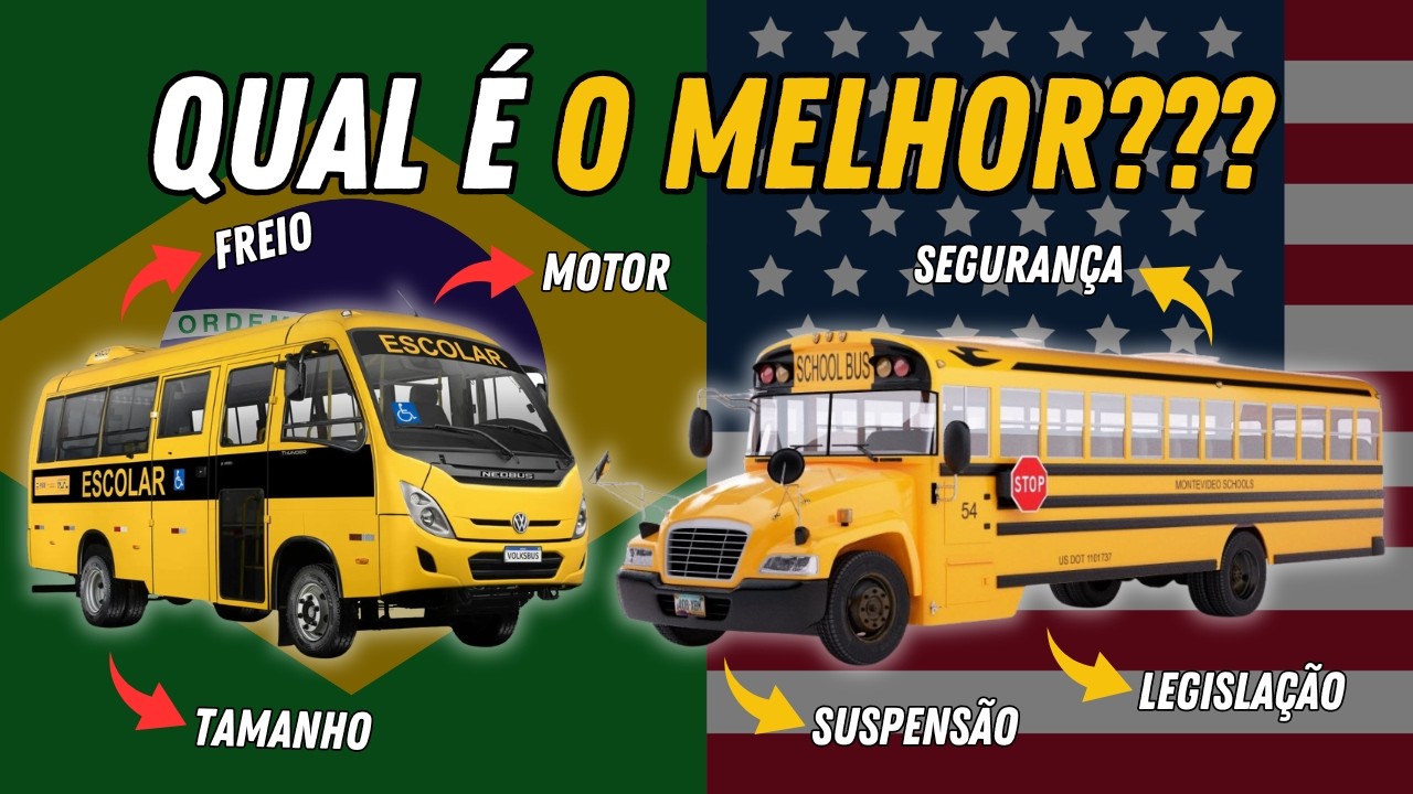 O ÔNIBUS ESCOLAR BRASILEIRO DESTROÍ O AMERICANO!?