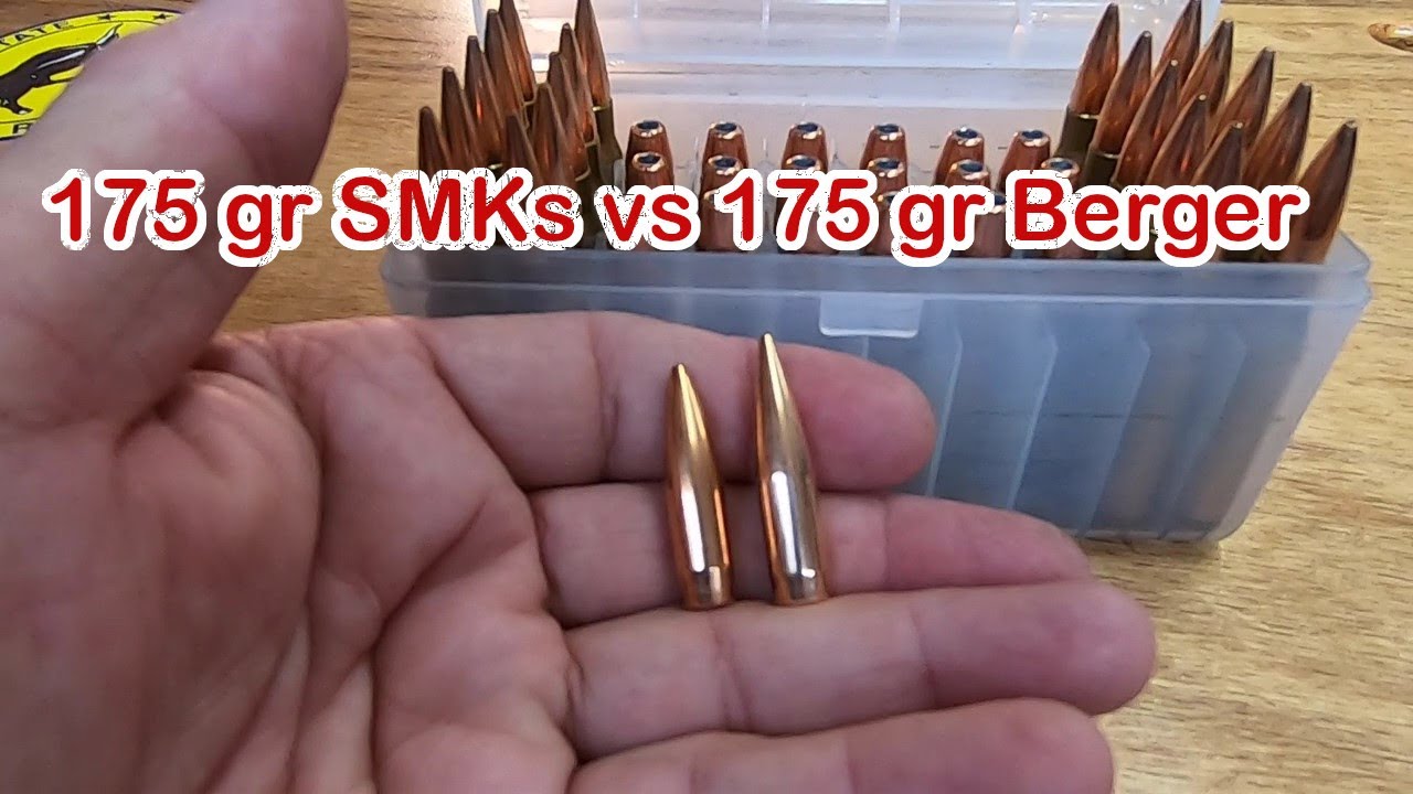 Comparing 175 gr SMK to the 175 gr Berger in a 308
