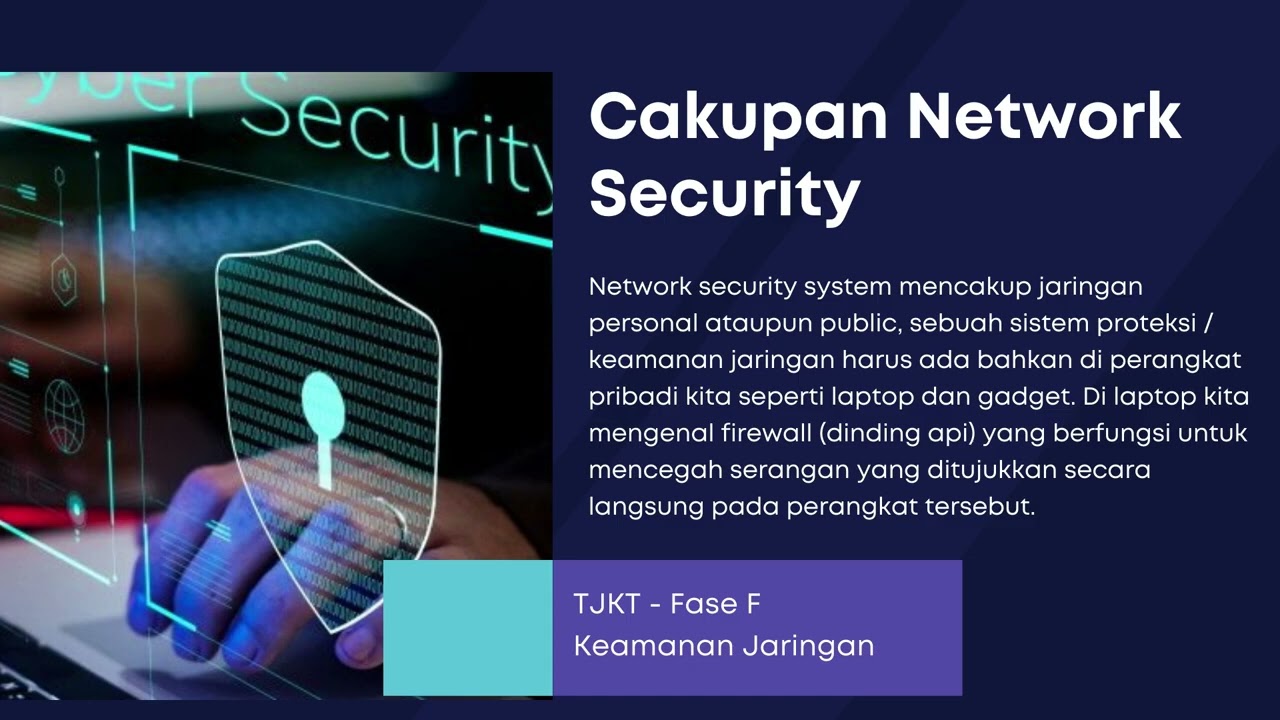 MEMAHAMI SISTEM KEAMANAN JARINGAN   FASE F SMK TJKT