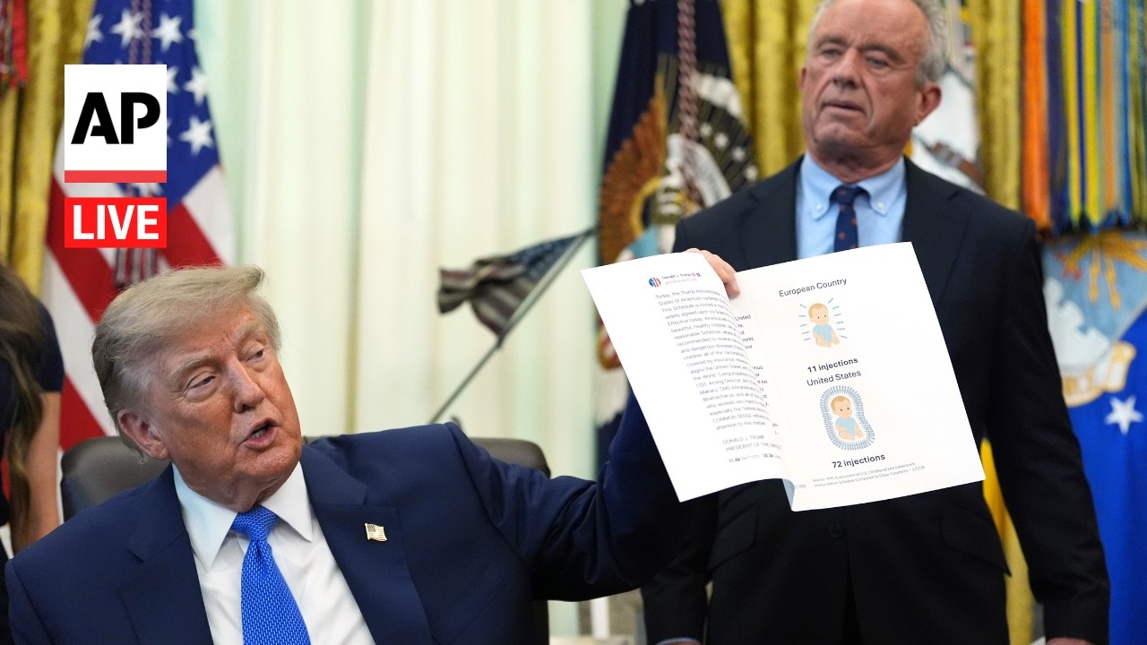 LIVE: Trump signs executive order calling for spacing out childhood vaccines