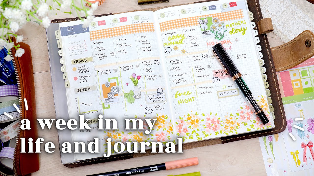 A Week in my Hobonichi Journal 🌷 Design Deadline Week!! || May 2025