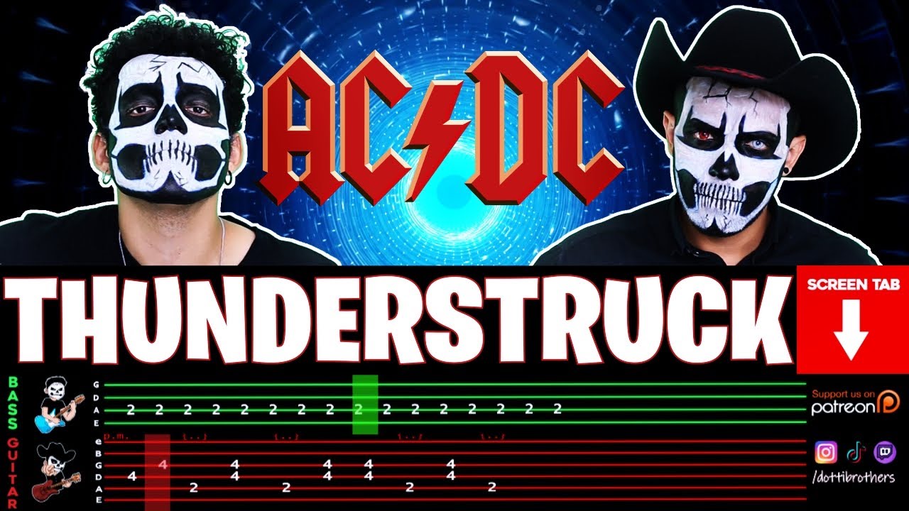 【AC DC】[ Thunderstruck  ] cover by Dotti Brothers | GUITAR/BASS LESSON