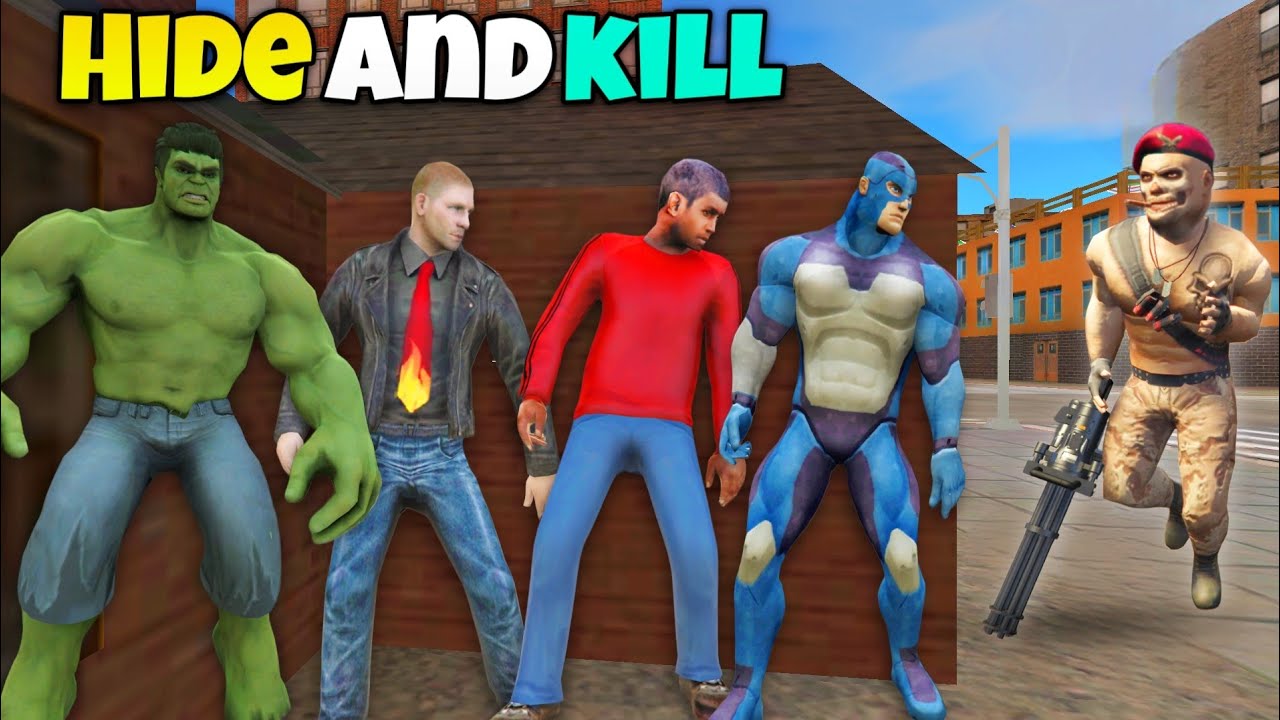 Rope Hero Playing Hide And Seek With Villain Tipson & Mutant In Gta 5 | Rope Hero Vice Town