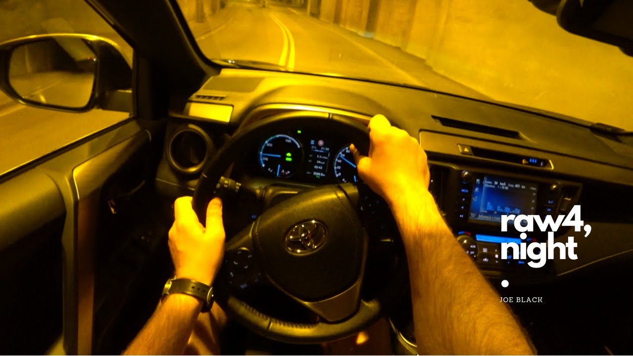 Night Toyota RAV4 Hybrid 197 HP 4K | POV Test Drive #073 Joe Black