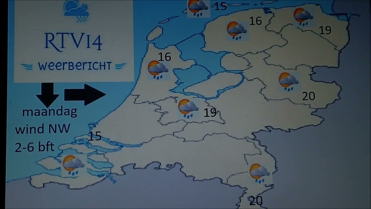 Rtv14 ochtend weerbericht vrijdag met weerkaarten