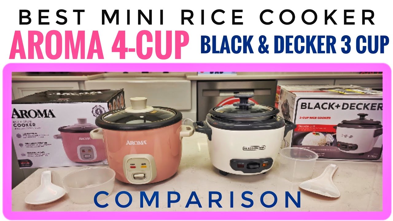 Aroma 4 cup Rice Cooker vs Black + Decker  3 cup Rice Cooker Comparison