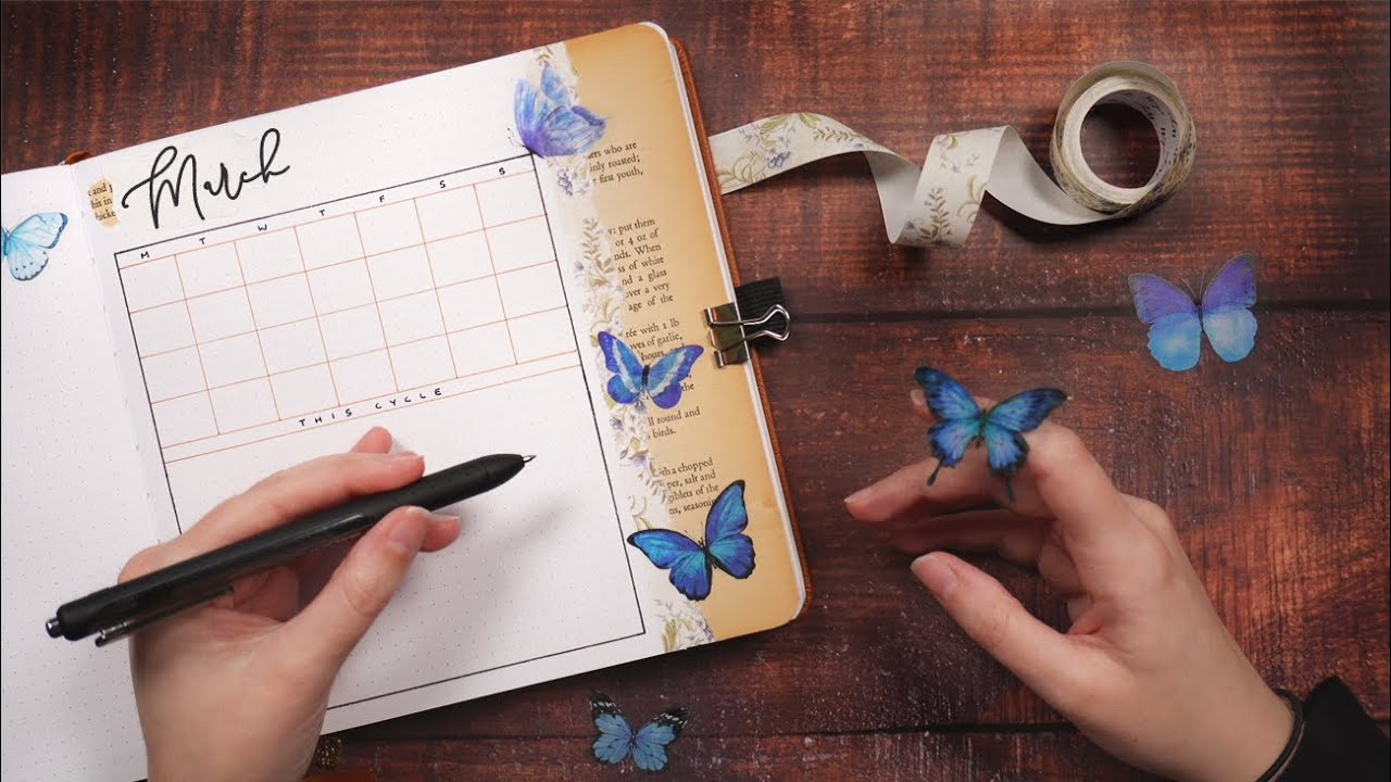 March Bullet Journal Setup 💜