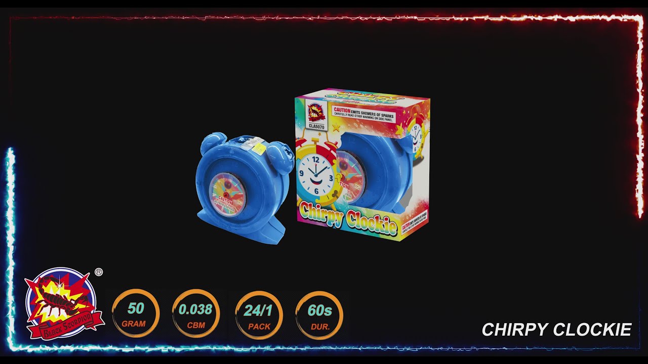 CLA5070 - CHIRPY CLOCKIE -  50gram