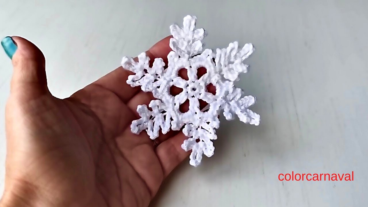 снежинка крючком